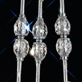 "Gentileschi" lampara veneciana en cristal - 6 luces - transparent con Swarovski colgantes