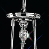 "Gentileschi" lampara veneciana en cristal - 6 luces - transparent con Swarovski colgantes