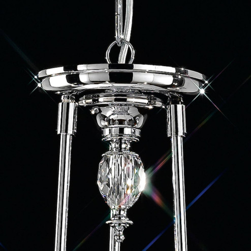 "Gentileschi" venetian crystal chandelier - 6 lights - transparent with Swarovski pendants