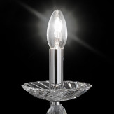 "Gentileschi" lampara de mesita veneciana en cristal - 1 luce - transparente con Swarovski colgantes