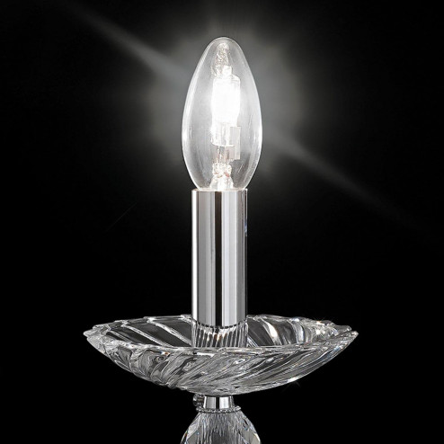 "Gentileschi" venetian crystal bedside lamp - 1 light - transparent with Swarovski pendants