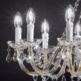 "Botticelli" lampara veneciana en cristal - 10 luces - transparente con cristal Asfour
