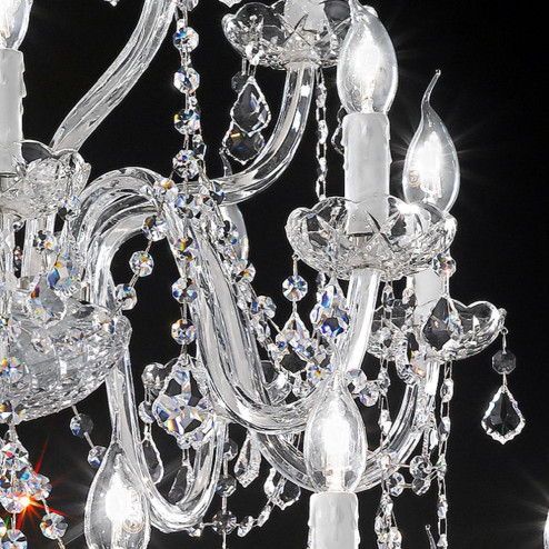 "Botticelli" large venetian crystal chandelier - 16+8+4 lights - transparent with Asfour venetian crystal