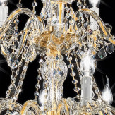 "Botticelli" große venezianischer kristall kronleuchter - 10+5 flammig - transparent mit kristal Asfour