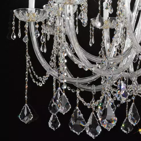 "Veronese" grand lustre vénitienne en cristal - 20+20+10+5 lumières - transparent avec Asfour cristal