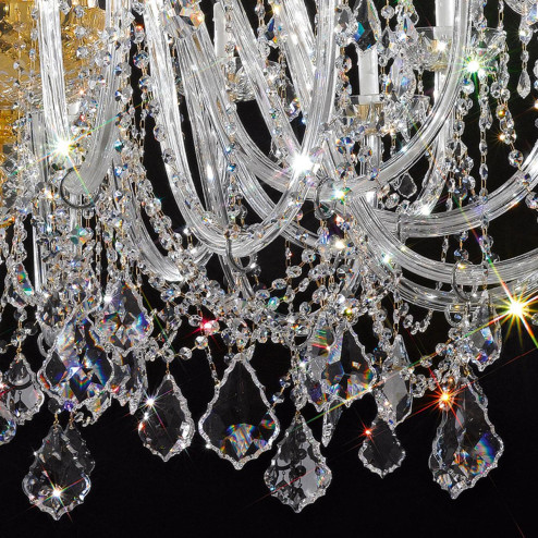 "Veronese" große venezianischer kristall kronleuchter - 20+20+10+5 flammig - transparent mit kristal Asfour