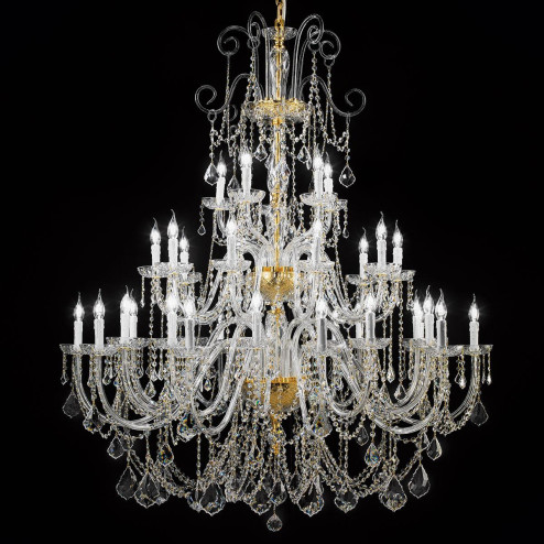 "Veronese" large venetian crystal chandelier - 20+10+5 lights - transparent with Asfour venetian crystal