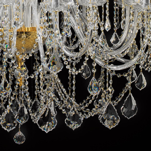 "Veronese" large venetian crystal chandelier - 20+10+5 lights - transparent with Asfour venetian crystal