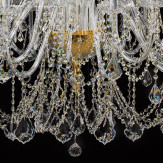 "Veronese" grand lustre vénitienne en cristal - 20+10+5 lumières - transparent avec Asfour cristal