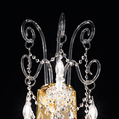 "Veronese" venezianischer kristall wandleuchte - 3+2+1 flammig - transparent mit kristal Asfour
