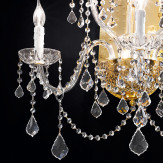 "Veronese" applique vénitienne en cristal - 3+2+1 lumières - transparent avec Asfour cristal