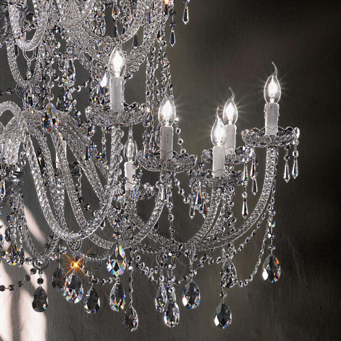 "Signorini" grand lustre vénitienne en cristal -16+16+8+4 lumières - transparent avec Asfour cristal