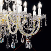 "Signorini" große venezianischer kristall kronleuchter - 8+8 flammig - transparent mit kristal Asfour