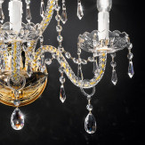 "Signorini" aplique veneciano de pared en cristal - 3+2 luces - transparente con cristal Asfour