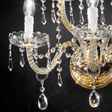 "Signorini" aplique veneciano de pared en cristal - 3+2 luces - transparente con cristal Asfour