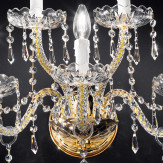 "Signorini" venezianischer kristall wandleuchte - 3+2 flammig - transparent mit kristal Asfour