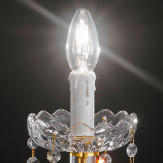 "Signorini" lampara de mesita veneciana en cristal - 1 luce - transparent con cristal Asfour