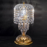 "Signorini" lampara grande de mesita veneciana en cristal - 1 luce - transparente con cristal Asfour