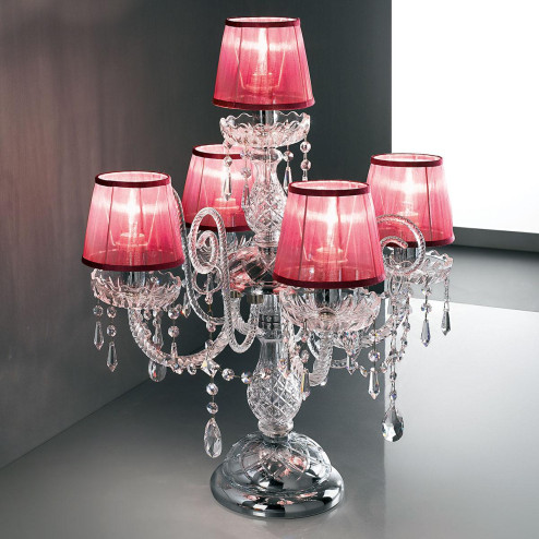 "Signorini" lampe de table vénitienne en cristal avec abat-jour