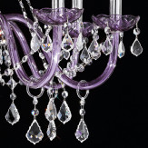 "Brindisi" venezianischer kristall kronleuchter - 8 flammig - violett