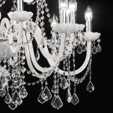 "Brindisi" grand lustre vénitienne en cristal - 16+8+4 lumières - blanc