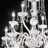 "Brindisi" grand lustre vénitienne en cristal - 16+8+4 lumières - blanc
