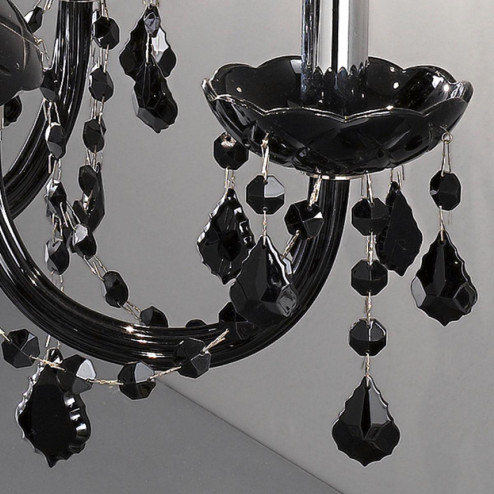 "Brindisi" venezianischer kristall tischleuchte - 4+1 flammig - schwarz mit schwarz Verfügung