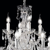 "Alfieri" lustre vénitienne en cristal - 8+4 lumières - transparent avec Asfour cristal