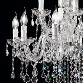 "Alfieri" lampara veneciana en cristal - 8+4 luces - transparente con cristal Asfour