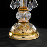 "Alfieri" grand lampe de chevet vénitienne en cristal - 1 lumière - transparent avec Asfour cristal