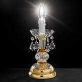 "Alfieri" grand lampe de chevet vénitienne en cristal - 1 lumière - transparent avec Asfour cristal