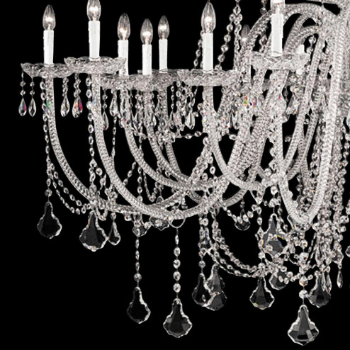 "Agostini" venetian crystal chandelier - 10+10+10 lights - transparent with Asfour venetian crystal
