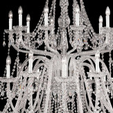 "Agostini" lampara veneciana en cristal - 10+10+10 luces - transparente con cristal Asfour