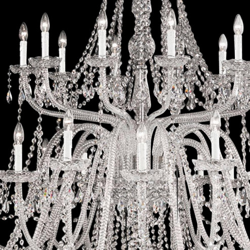 "Agostini" lustre vénitienne en cristal - 10+10+10 lumières - transparent avec Asfour cristal