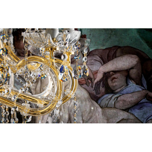 "Michelangelo" venezianischer kristall kronleuchter - 8 flammig - transparent mit kristal Asfour