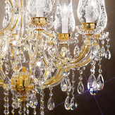 "Michelangelo" venetian crystal chandelier - 8 lights - transparent with Asfour venetian crystal