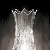 "Michelangelo" venezianischer kristall nachttischleuchte - 1 flammig - transparent mit kristal Asfour