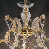 "Baricco" venezianischer kristall kronleuchter - 5 flammig - transparent mit Swarovski Anhänger