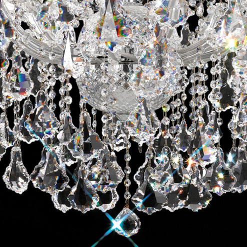 "Canaletto" lampara veneciana en cristal - 60 luces - transparente con cristal Asfour
