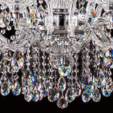 "Boccioni" lustre vénitienne en cristal - 12+6 lumières - transparent avec Asfour cristal
