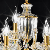 "Boccioni" venezianischer kristall kronleuchter - 10+5 flammig - transparent mit kristal Asfour