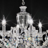 "Boccioni" lustre vénitienne en cristal - 8 lumières - transparent avec Asfour cristal