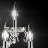 "Boccioni" aplique veneciano de pared en cristal - 3+2 luces - transparente con cristal Asfour