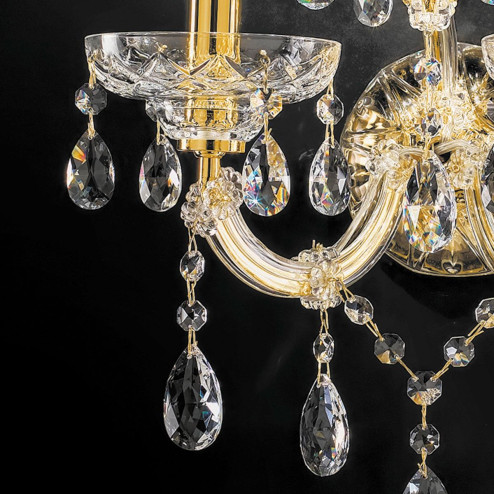 "Boccioni" applique vénitienne en cristal - 2+1 lumières - transparent avec Asfour cristal