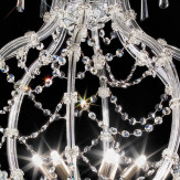 "Modigliani" venezianischer kristall hangeleuchte - 6 flammig - transparent mit kristal Asfour