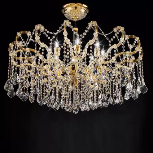 "Arcimboldo" lampara veneciana de techo en venetian crystal - 8 luces - transparente con cristal Asfour