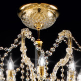 "Arcimboldo" plafonnier vénitienne en cristal - 8 lumières - transparent avec Asfour cristal