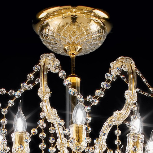"Arcimboldo" venezianischer kristall deckenleuchte - 8 flammig - transparent mit kristal Asfour