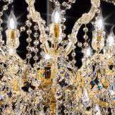 "Arcimboldo" lampara veneciana de techo en venetian crystal - 8 luces - transparente con cristal Asfour