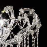 "Arcimboldo" venezianischer kristall deckenleuchte - 6 flammig - transparent mit kristal Asfour